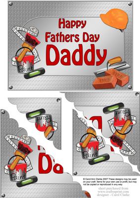 5x7 Handyman Tools Fathers Day Daddy Scallop Corner