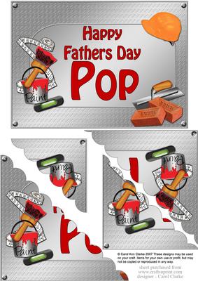 5x7 Handyman Tools Fathers Day Pop Scallop Corner