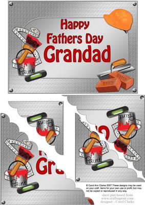 5x7 Handyman Tools Fathers Day Grandad Scallop Corner