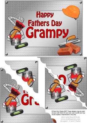 5x7 Handyman Tools Fathers Day Grampy Scallop Corner