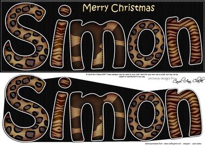 Merry Christmas Simon Animal Prints Large Dl & 3D Decoupage