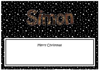 Merry Christmas Simon Animal Prints Matching Large Dl Insert
