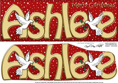 Merry Christmas Ashlee Doves Large Dl & 3D Decoupage
