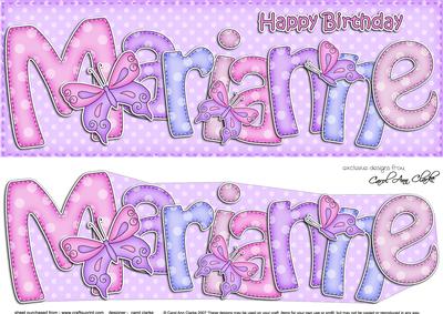 Large Dl Birthday Marianne Butterflies Card & 3D Decoupage