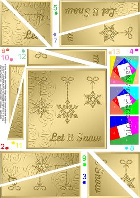 Xmas Snowflakes Twisted Spiral Side Stacker