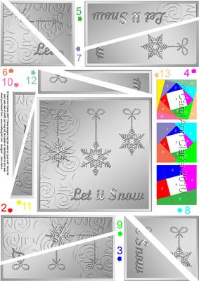 Xmas Snowflakes Twisted Spiral Side Stacker