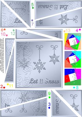Xmas Snowflakes Twisted Spiral Side Stacker