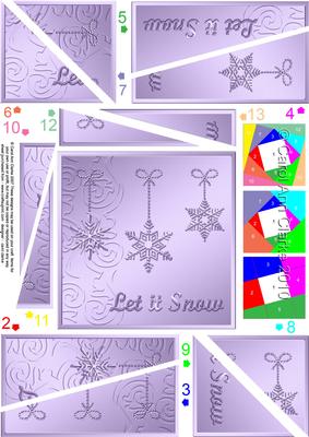 Xmas Snowflakes Twisted Spiral Side Stacker