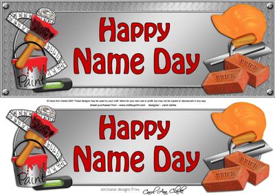 Large Dl Name Day Handyman Tools 3D Decoupage