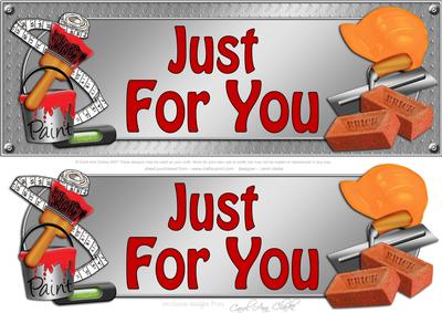 Large Dl Just for You Handyman Tools 3D Decoupage