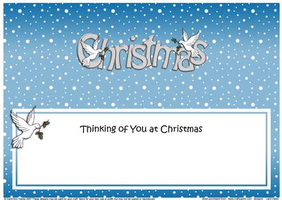 Thinking of You at Christmas Doves Matching Large Dl Insert