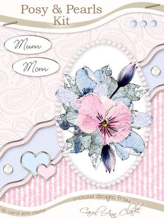 Posy & Pearls Pink Kit with Step by Step Decoupage