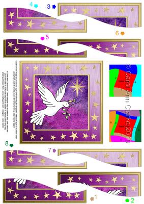 Xmas Dove Wavy Spiral Side Stacker