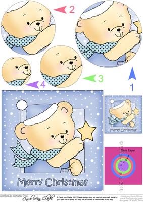 Teddy Robert's Christmas Star Circle Pyramage Topper