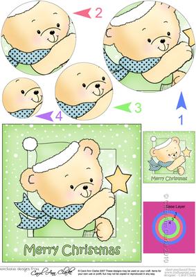 Teddy Robert's Christmas Star Circle Pyramage Topper