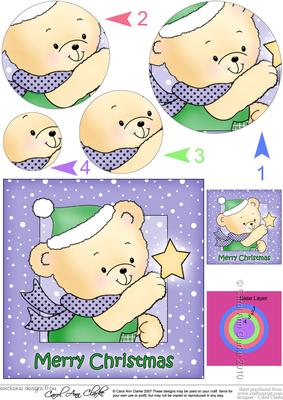 Teddy Robert's Christmas Star Circle Pyramage Topper