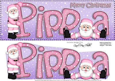 Merry Christmas Pippa Santa Large Dl & 3D Decoupage
