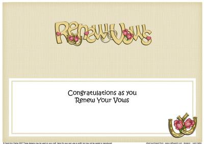 Renewal of Vows Roses Matching Large Dl Insert
