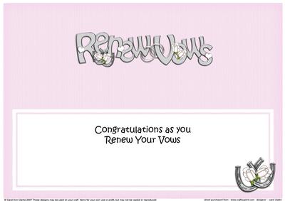 Renewal of Vows Roses Matching Large Dl Insert