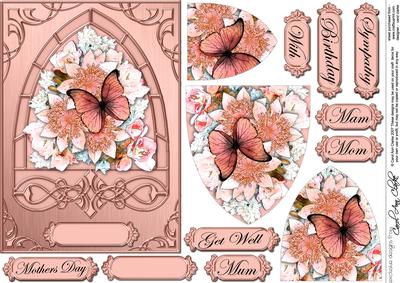 Butterfly Bouquet Fancy Arch Shaped Pyramid Sheet