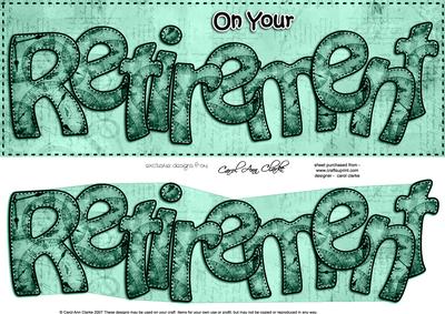 Large Dl Retirement Clocks 3D Decoupage