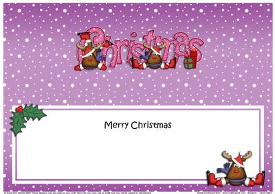 Xmas Christmas Rudolph Matching Large Dl Insert