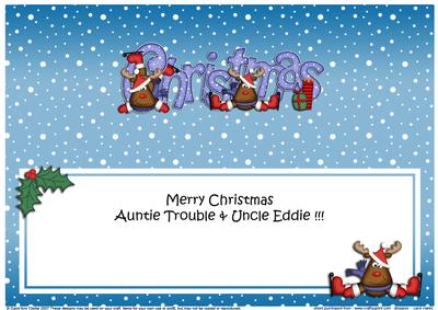 Xmas Christmas Rudolph Matching Large Dl Insert