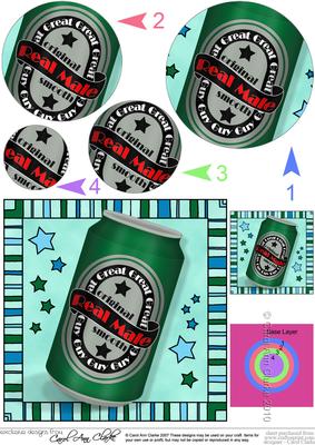 Real Male Beer Can Circle Pyramage Topper