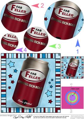 Fab Feller Beer Can Circle Pyramage Topper