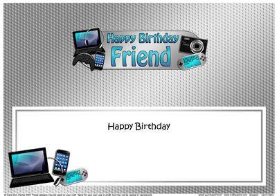 Birthday Friend Gadgets & Gizmos Matching Large Dl Insert