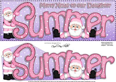 Merry Christmas Summer Santa Large Dl & 3D Decoupage