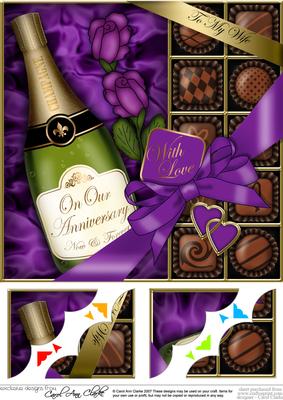 8x8 Wife Anniversary Champers, Chocs N Roses