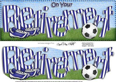 Large Dl Retirement Football Card & 3D Decoupage