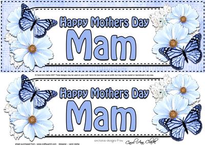 Large Dl Mothers Day Mam Floral Butterflies 3D Decoupage