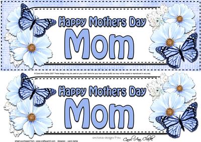 Large Dl Mothers Day Mom Floral Butterflies 3D Decoupage
