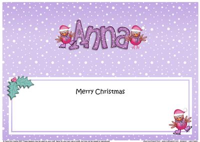 Merry Christmas Anna Robins Matching Large Dl Insert