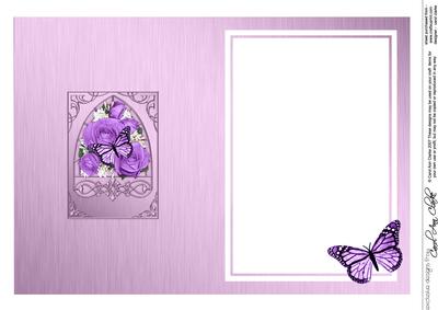 Roses & Butterflies Fancy Arch Shaped Insert