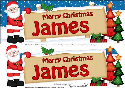 Xmas James Santa Signpost Large Dl Easicut 3D Decoupage