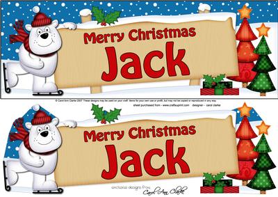 Xmas Jack Polar Bear Signpost Large Dl Easicut 3D Decoupage