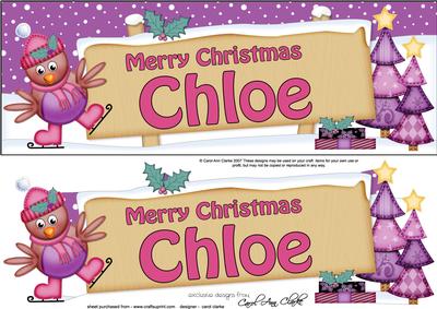 Xmas Chloe Robin Signpost Large Dl Easicut 3D Decoupage