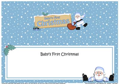 Babys 1st Christmas Santa Signpost Large Dl Matching Insert