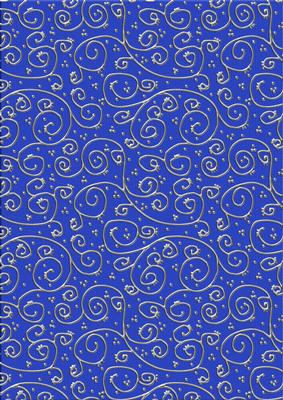 Festive 'silver/midnight Blue Metallic Swirls' Backing Paper