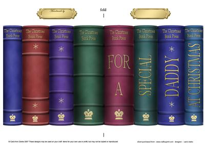 Christmas Daddy Books Shaped Card