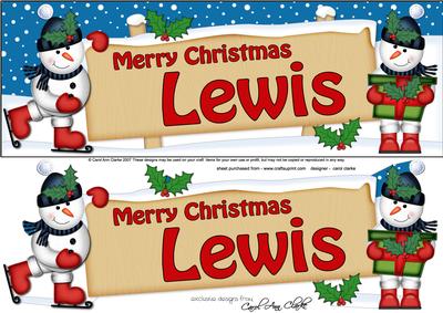 Xmas Lewis Snowmen Signpost Large Dl Easicut Decoupage