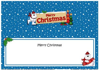 Christmas Polar Bear Signpost Large Dl Matching Insert