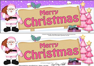 Christmas Santa Signpost Large Dl Easicut 3D Decoupage