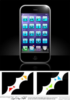 8 x 8 Smart Phone Scalloped Corner Topper