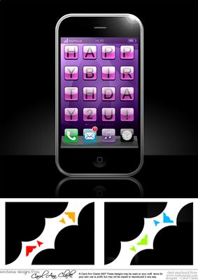 8 x 8 Smart Phone Scalloped Corner Topper