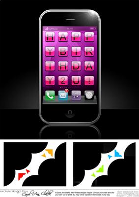 8 x 8 Smart Phone Scalloped Corner Topper