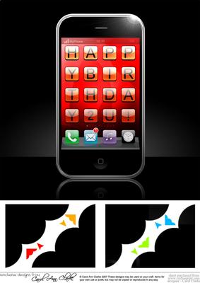 8 x 8 Smart Phone Scalloped Corner Topper